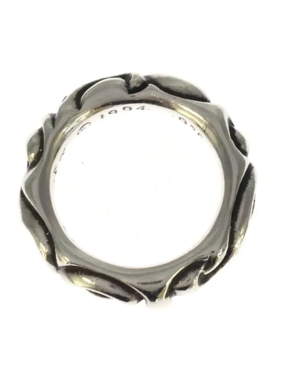 Chrome Hearts Scrl Band Scroll Ring Silver